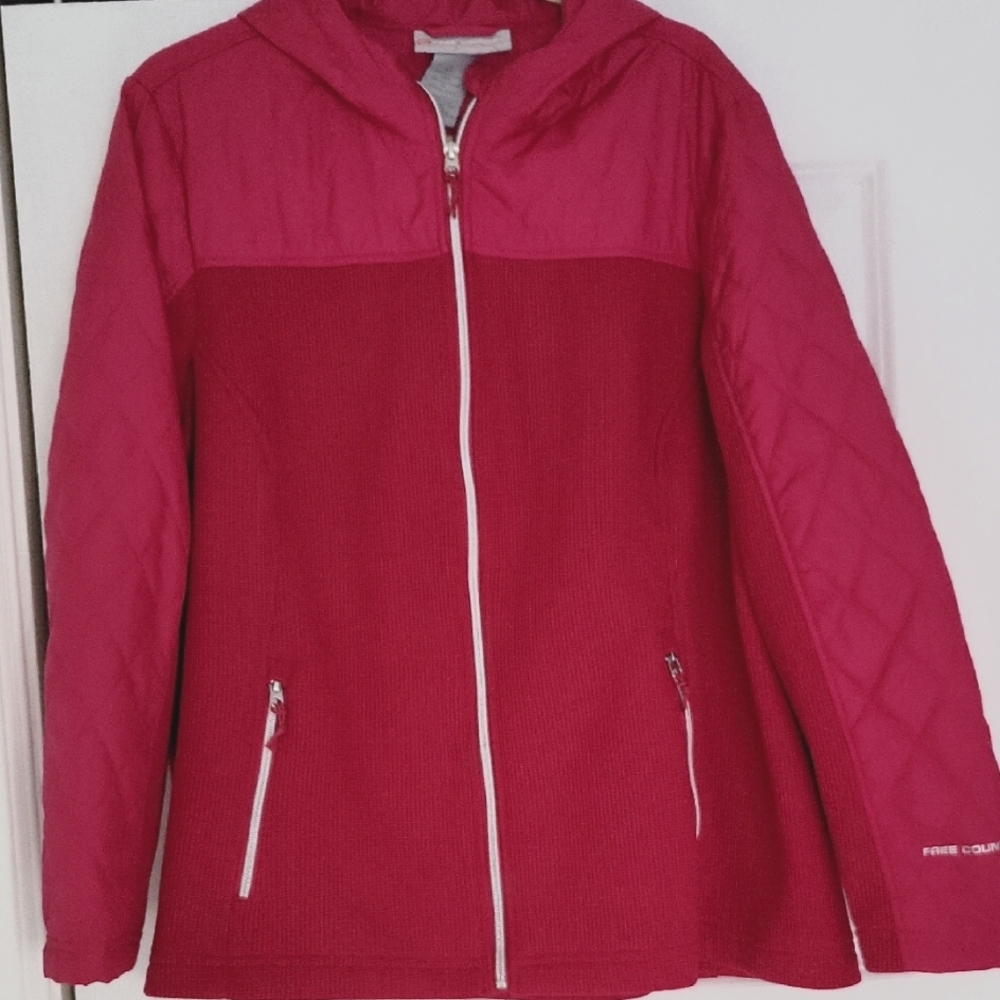 Pink Free Country Knit and Quilted Jacket women's 1X